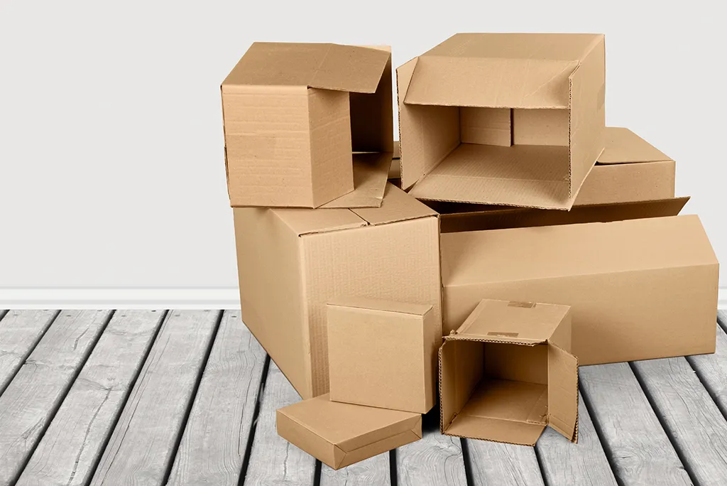 empty cardboard boxes